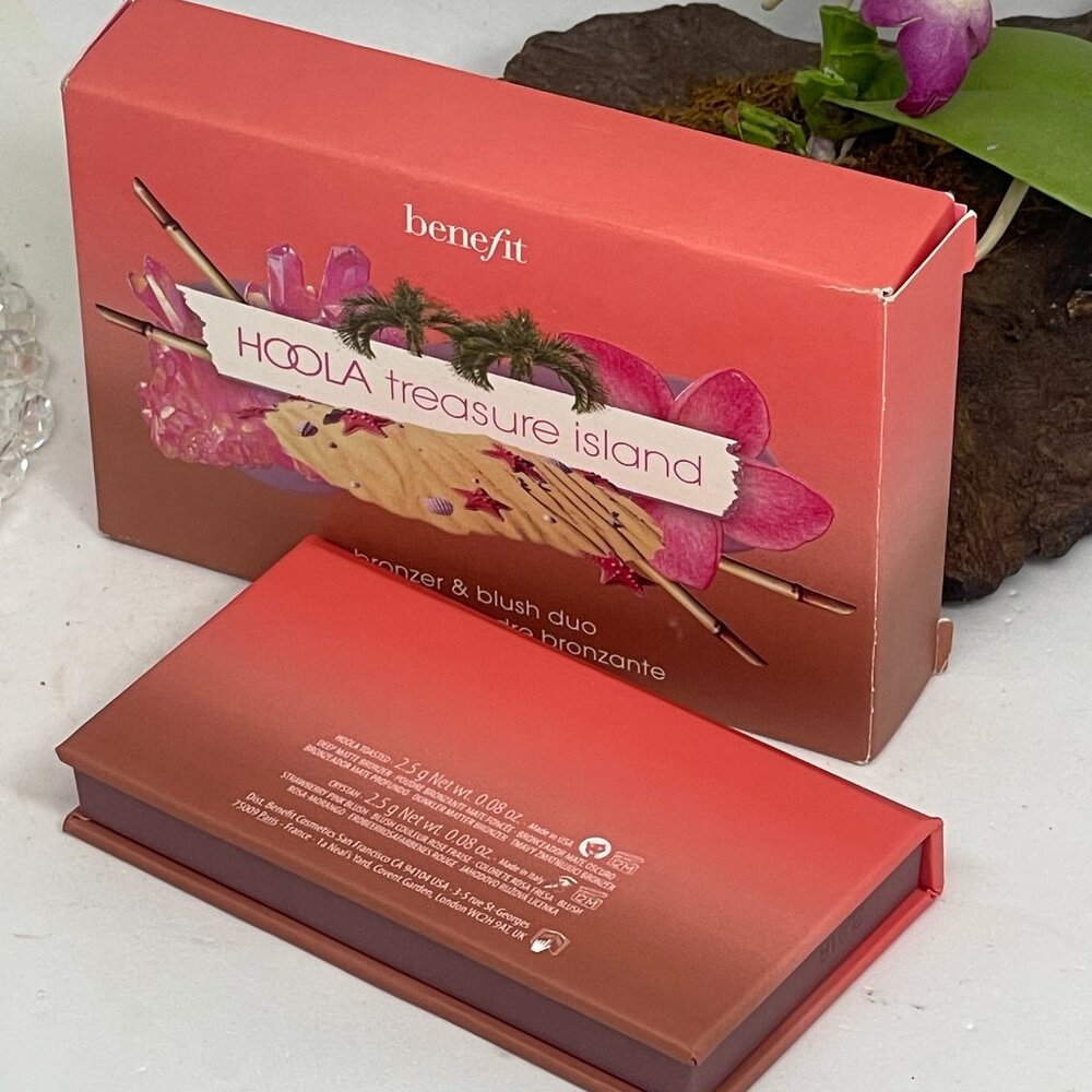Benefit Hoola Treasure Island Bronzer & Blush Duo - Hoola Toasted ~ Crystah -NIB - Picture 5 of 6